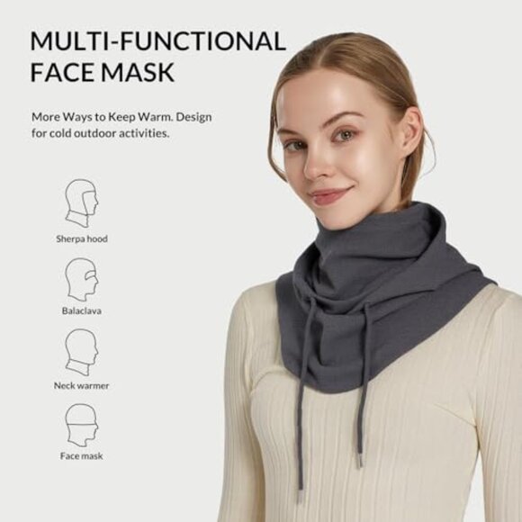 Fleece Balaclava Ski Mask Winter Face Cover Versatile Cold Weather Gear